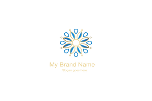 A Harmonious Leaf and Teardrop Logo Design